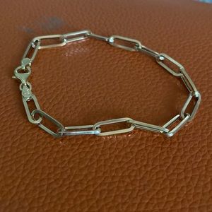 Paperclip Bracelet 10K Yellow Gold 7.5"